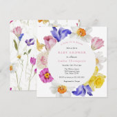 Baby in Bloom Spring Floral Baby shower Kaart (Voorkant / Achterkant)