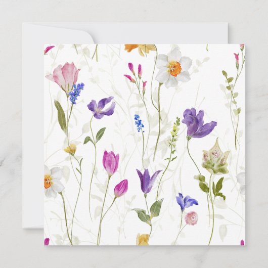 Baby in Bloom Spring Floral Baby shower Kaart (Achterkant)