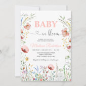 Baby in Bloom Spring Flowers Baby shower Kaart (Voorkant)