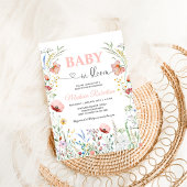 Baby in Bloom Spring Flowers Baby shower Kaart
