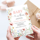 Baby in Bloom Spring Flowers Baby shower Kaart
