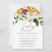 Baby in Bloom Spring Garden Floral Baby shower Kaart (Voorkant)