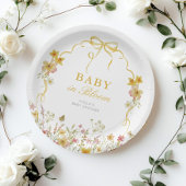 Baby in Bloom Spring geel wildflower baby shower Papieren Bordje