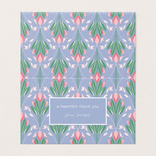 Baby in Bloom Spring Tulip Flowers Bedankt Opmerki Kaart (Buitenkant ongevouwen)