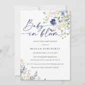 Baby in Bloom Spring Violet Wildflower Baby shower Kaart (Voorkant)