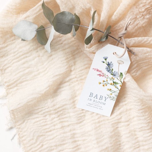 Baby in Bloom Spring Wildflower Baby Favor Cadeaulabel
