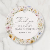 Baby in Bloom Spring Wildflower Baby shower Bedankjes Labels (Voorkant)