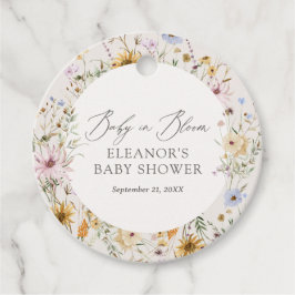 Baby in Bloom Spring Wildflower Baby shower Bedankjes Labels
