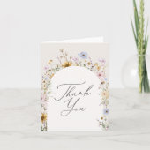 Baby in Bloom Spring Wildflower Baby shower Bedankkaart (Voorkant)