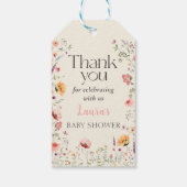 Baby in Bloom Spring Wildflower Baby shower Cadeaulabel (Achterkant)