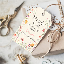 Baby in Bloom Spring Wildflower Baby shower Cadeaulabel