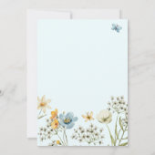 Baby in bloom spring wildflower baby shower kaart (Achterkant)