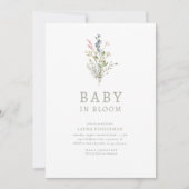 Baby in Bloom Spring Wildflower Baby shower Kaart (Voorkant)