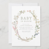 Baby in Bloom Spring Wildflower Baby shower Kaart (Voorkant)