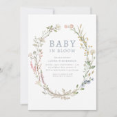 Baby in Bloom Spring Wildflower Baby shower Kaart (Voorkant)