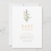 Baby in Bloom Spring Wildflower Baby shower Kaart (Voorkant)