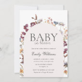 Baby in Bloom Spring Wildflower Baby shower Kaart (Voorkant)