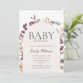 Baby in Bloom Spring Wildflower Baby shower Kaart (Staand voorkant)