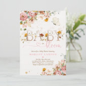 Baby in Bloom Spring Wildflower Baby shower Kaart (Staand voorkant)