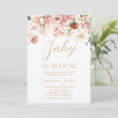Baby in Bloom Spring Wildflower Baby shower Kaart (Staand voorkant)