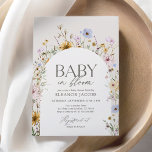 Baby in Bloom Spring Wildflower Baby shower Kaart<br><div class="desc">Nodig vrienden en familie uit om de komst van een lieve baby te vieren met deze elegante lente-wildflower baby shower-uitnodiging,  met waterverf wilde bloemen in gedempte pasteltinten.</div>