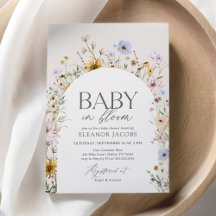Baby in Bloom Spring Wildflower Baby shower