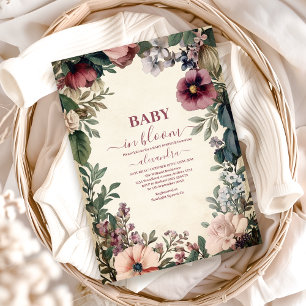 Baby in Bloom Spring Wildflower Baby shower Kaart