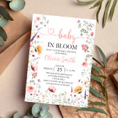 Baby in Bloom Spring Wildflower Baby shower Kaart