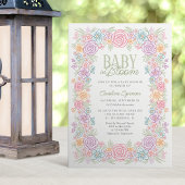 Baby in Bloom Spring Wildflower Baby shower Kaart