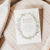 Baby in Bloom Spring Wildflower Baby shower Kaart