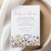 Baby in Bloom Spring Wildflower Baby shower Kaart