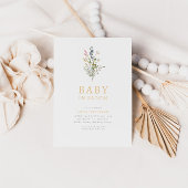 Baby in Bloom Spring Wildflower Baby shower Kaart