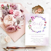 Baby in Bloom Spring Wildflower Baby shower Kaart