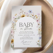 Baby in Bloom Spring Wildflower Baby shower Kaart