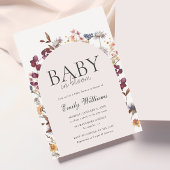 Baby in Bloom Spring Wildflower Baby shower Kaart