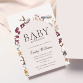 Baby in Bloom Spring Wildflower Baby shower Kaart