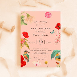 Baby in Bloom | Spring Wildflower Baby shower Kaart