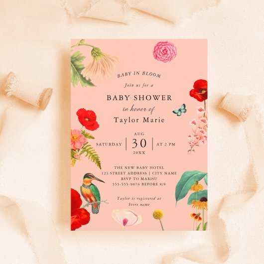 Baby in Bloom | Spring Wildflower Baby shower Kaart