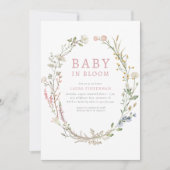 Baby in Bloom Spring Wildflower Baby shower Kaart (Voorkant)