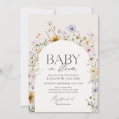 Baby in Bloom Spring Wildflower Baby shower Kaart (Voorkant)