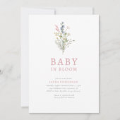 Baby in Bloom Spring Wildflower Baby shower Kaart (Voorkant)
