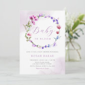 Baby in Bloom Spring Wildflower Baby shower Kaart (Staand voorkant)