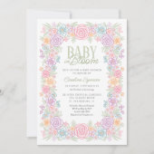 Baby in Bloom Spring Wildflower Baby shower Kaart (Voorkant)