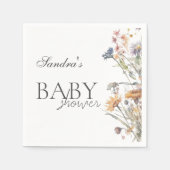 Baby in Bloom Spring Wildflower Baby shower Servet (Voorkant)