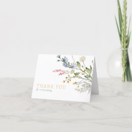 Baby in Bloom Spring Wildflower Bedankkaart