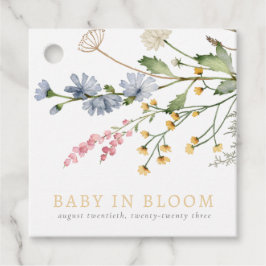 Baby in Bloom Spring Wildflower Bouquet Bedankjes Labels