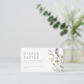 Baby in Bloom Spring Wildflower Diaper Raffle Informatiekaartje (Staand voorkant)