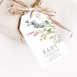 Baby in Bloom Spring Wildflower Floral Baby Favor Cadeaulabel