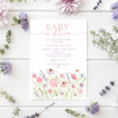 Baby in Bloom Spring Wildflower Meadow Baby shower Kaart