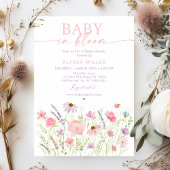 Baby in Bloom Spring Wildflower Meadow Baby shower Kaart